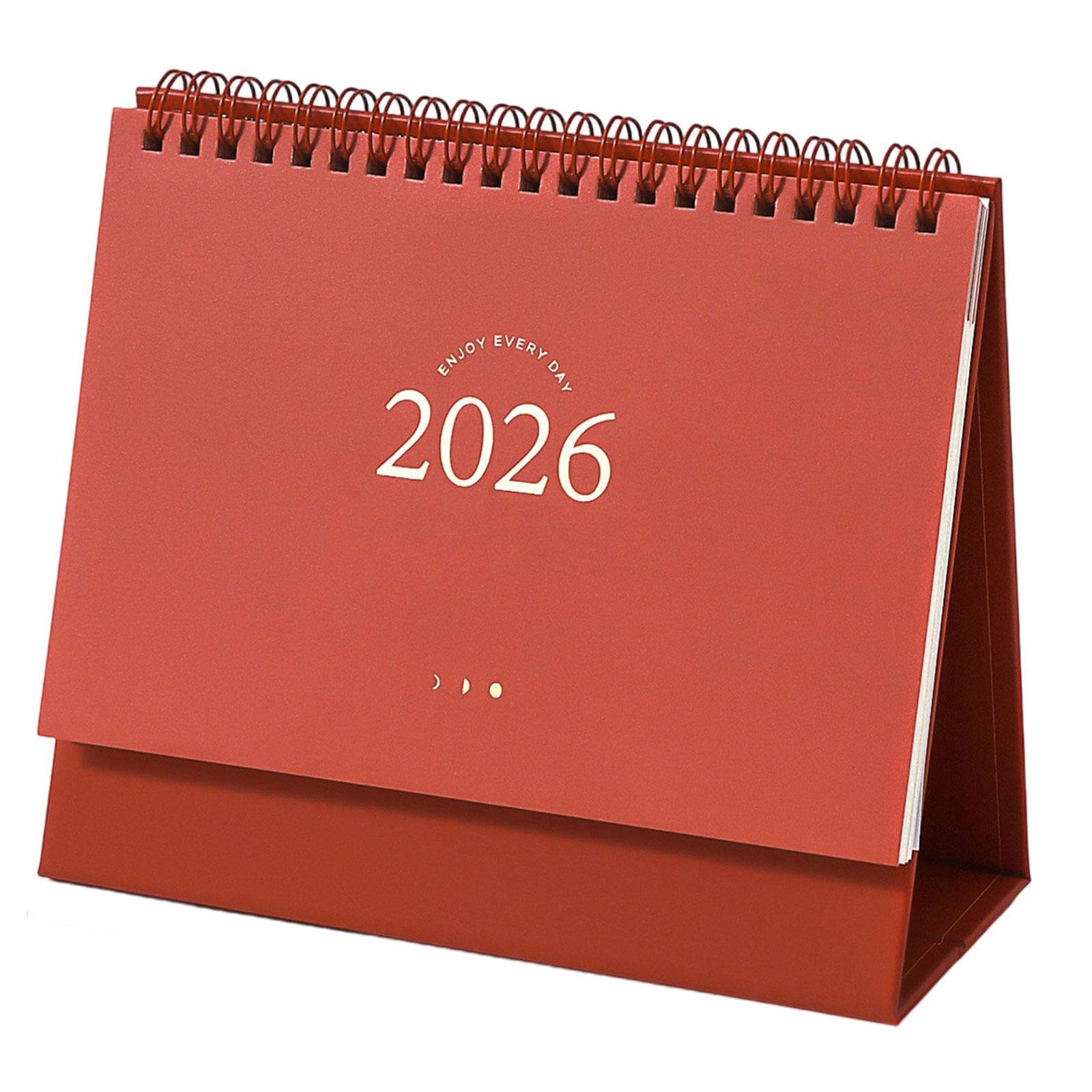 

Настольный календарь 2026 года, переплет на двойной спирали, настольный календарь, 16 месяцев, с сентября 2025 года по декабрь 2026 года, для ежедневного планирования 1