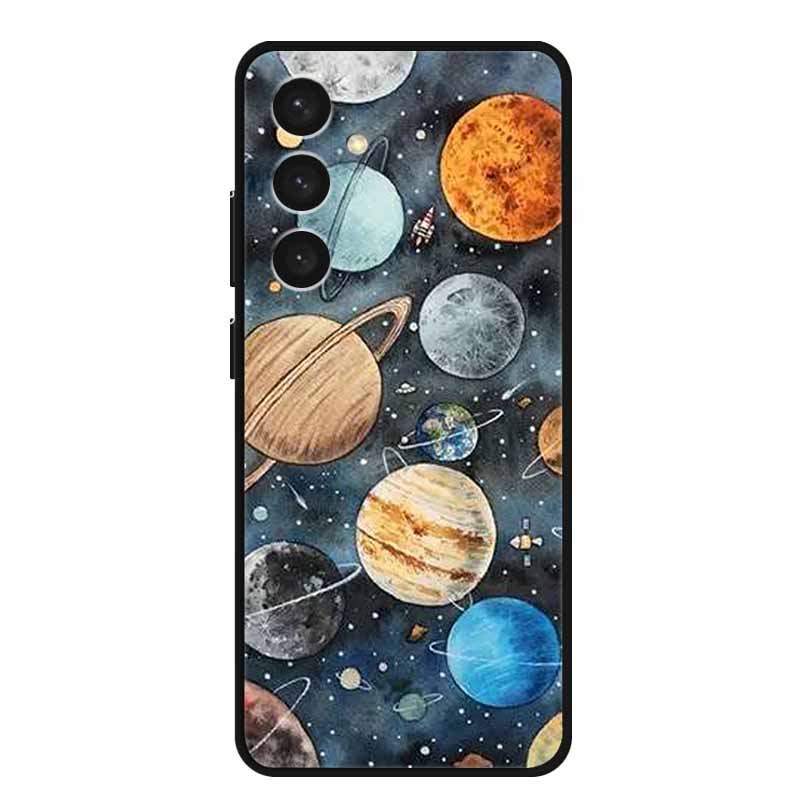 For Samsung S24 Plus Phone Case S24Plus Black Silicone Soft Back Cover Case For Samsung Galaxy S24 Plus Case S 24 Plus Funda Bag