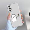 Phone Case For Samsung Galaxy S26 S25 S24 S23 S22 Ultra S20 S21 FE 5G Plus Soft Clear Cover Cute Matchstick Men Couple