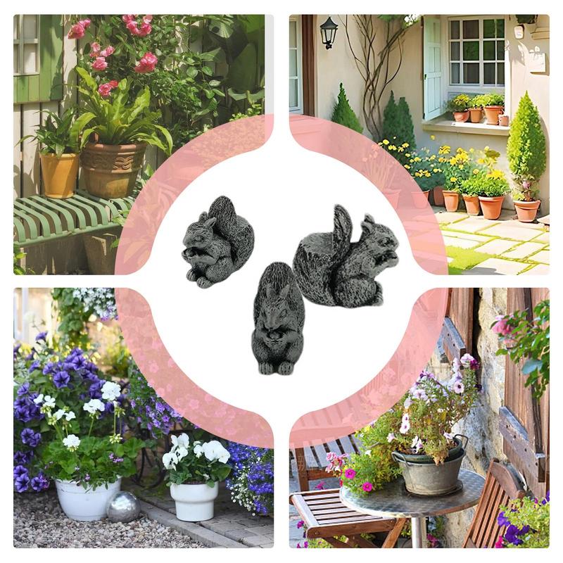 Animal Plant Pot Foot Flower Pot Support Resin Craft Decoration Set Of 3 Outdoor Statue Garden Pot Planter Feet Planter Support