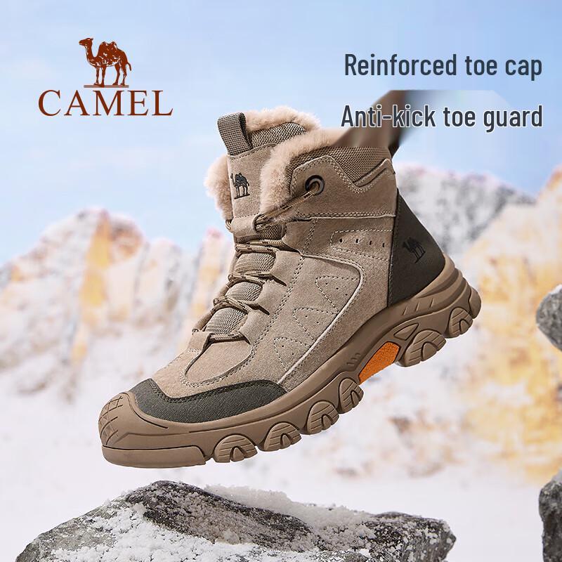 Camel Men's Winter Warm High-Top Hiking Boots