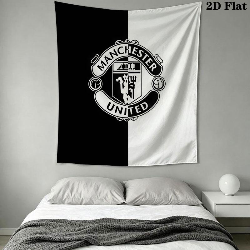 Man Utd L Wall Hanging Printed Fabric Blanket Decorative Tapestries for Bedroom Living Room Home Decor