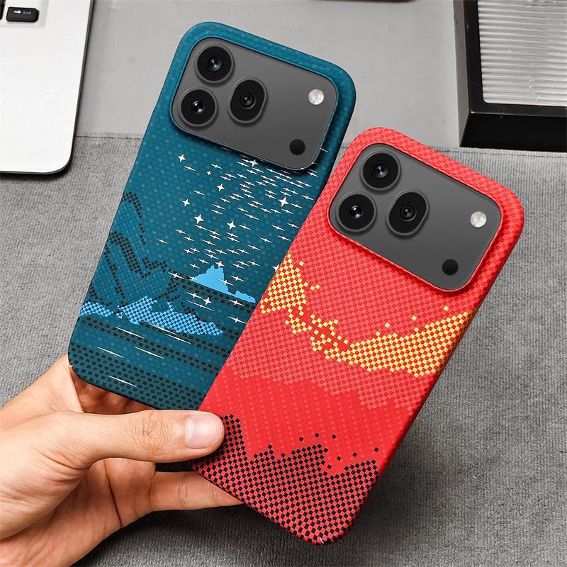 For Honor 600 Pro Case For Magsafe Magnetic Carbon Fiber Striped Pattern PC Lightweight Hard Cover