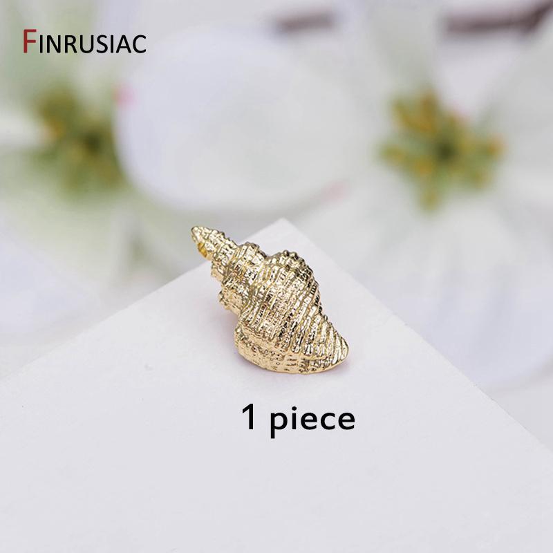 

Exquisite Gold Plated Conch Pendant Charms Copper Metal Charms For DIY Jewelry Necklace Bracelets Making Accessories