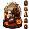 Reading Ghost Halloween Ghost Ornaments 2D Acrylic Pendant Cute Decorative Pendant  Home Decor