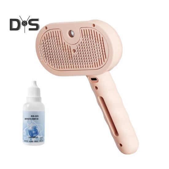 

Паровая щетка для домашних животных, самоочищающаяся расческа для ухода за домашними животными с распылителем воды, перезаряжаемая паровая массажная щетка для удаления шерсти с кошек и собак Charging розовый