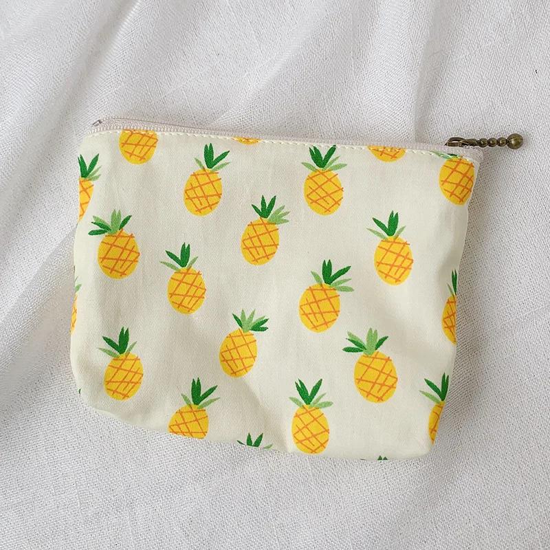 Cute Flower Fruit Printing Coin Purses Women Credit Card Holder Mini Wallet Coin Pouch Clutch Key Coin Money Bags for Girls