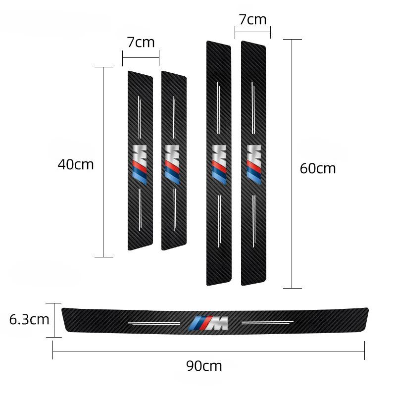5Pcs Car Door Sticker Threshold Anti Scratch Decals Accessories For BMW X1 X2 X3 X5 X4 X6 X7 G30 G20 G32 G11 G12 F40 F30 F20 F10 RL2