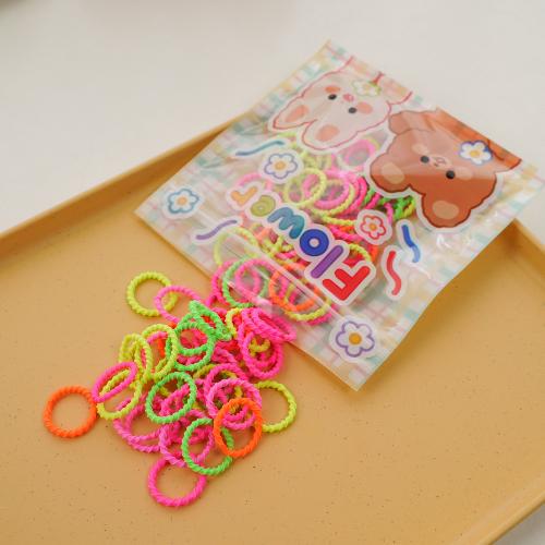 100 stücke Elastische Kopf Band Kinder Haar Seil Haar Krawatten Candy Farbe Nette Handtuch Haar Ring Für Kleine Mädchen Kinder haar Zubehör