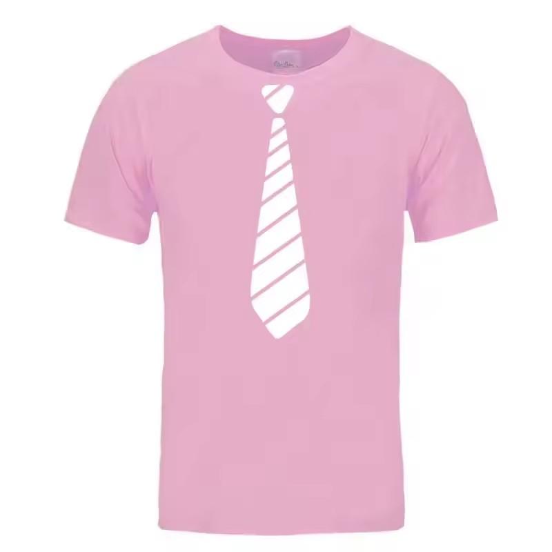 Summer Fun Tie Design Men's T-Shirt Novelty Fashion Hip Hop Short Sleeve Casual Comfortable 3D Printing Handsome Clothing