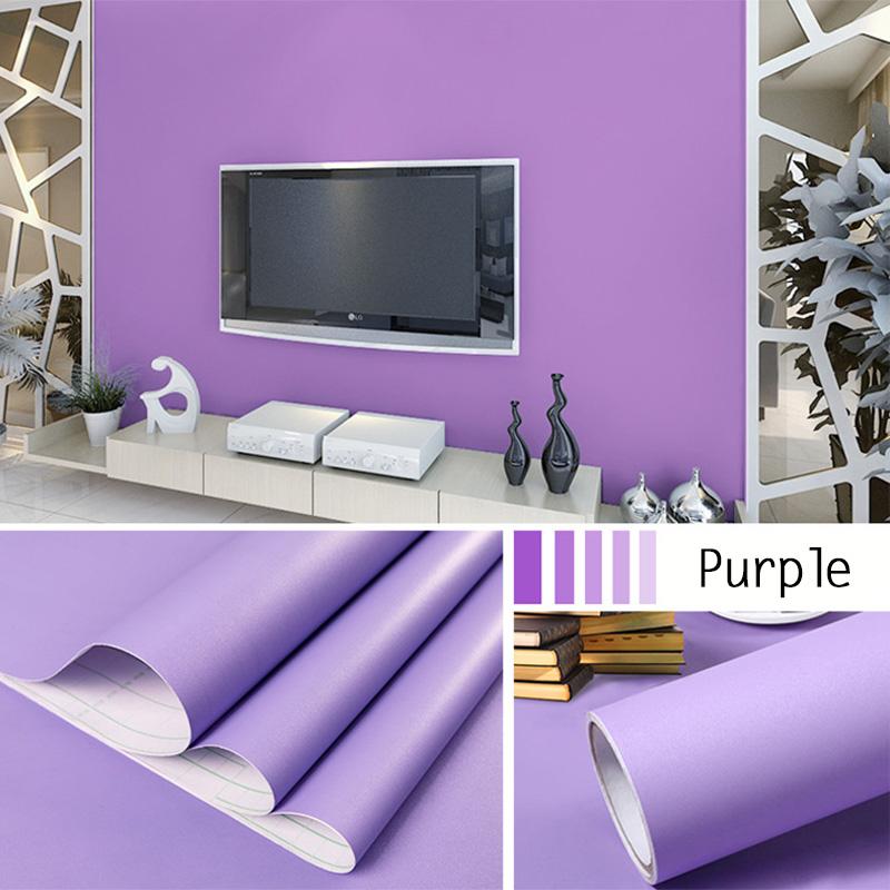Width Peel and Stick Wallpaper Solid Color Contact Paper Self-Adhesive Sticker Wall Furniture Covering Vinyl Rolls 1-10m
