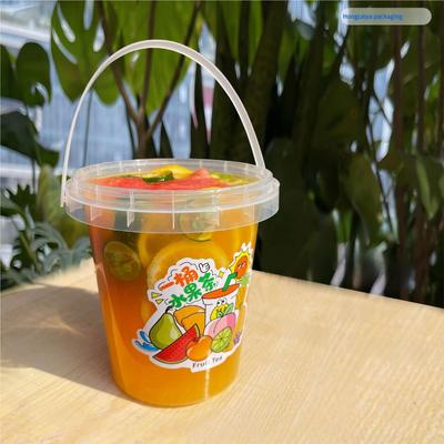 5/10 33.81oz Reusable Plastic Cup with Lid for Ice Drinks/fruits/ice Buckets, Suitable for Parties and Daily Use