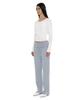 PARTIMENTO WOMEN Pwc V-Neck Pocket Pointed Wide Rib Knit_Ivory