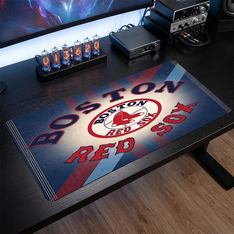 Boston Red Sox Muster Mauspade Anti?Rutschfeste Gummi-Schreibtischunterlage Für Gaming Arbeiten Desktop-Dekoration