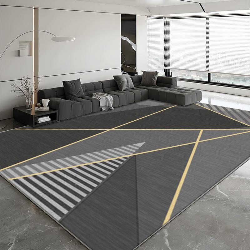 Modern Simple Style Large Living Room Rug Geometric Pattern Antiskid Office Decor Carpet Soft Easy Cleaning Coffee Tables Mat