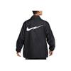 Nike FW24 Einfarbiges Polo Web-Sport Langarmjacke Herrenjacke Schwarz FZ0801-010