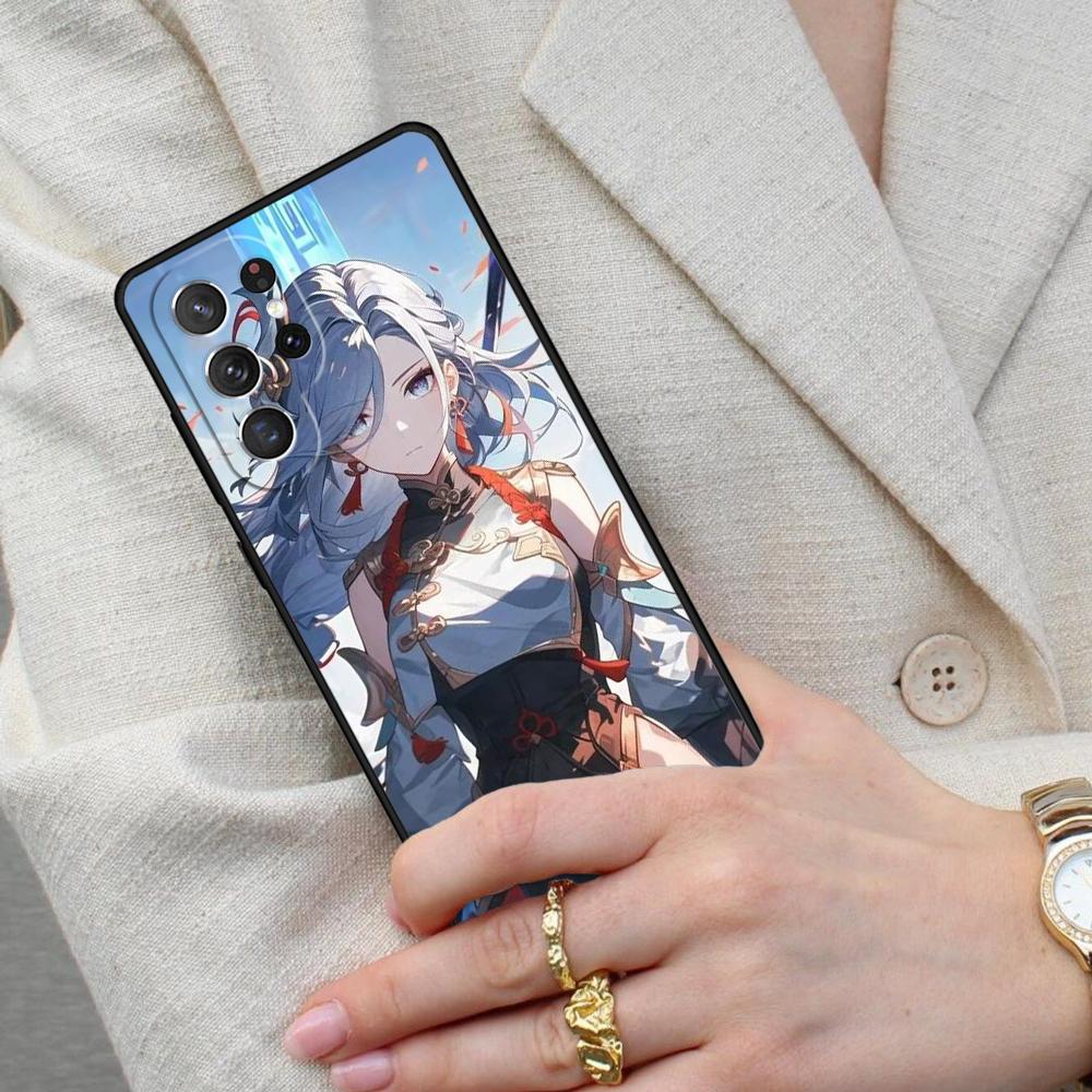 Genshin Impact Shenhe Cell Phone Case for Samsung Galaxy S26 Ultra S25 S24 S23 S22 S21 S20 Note10 Cover