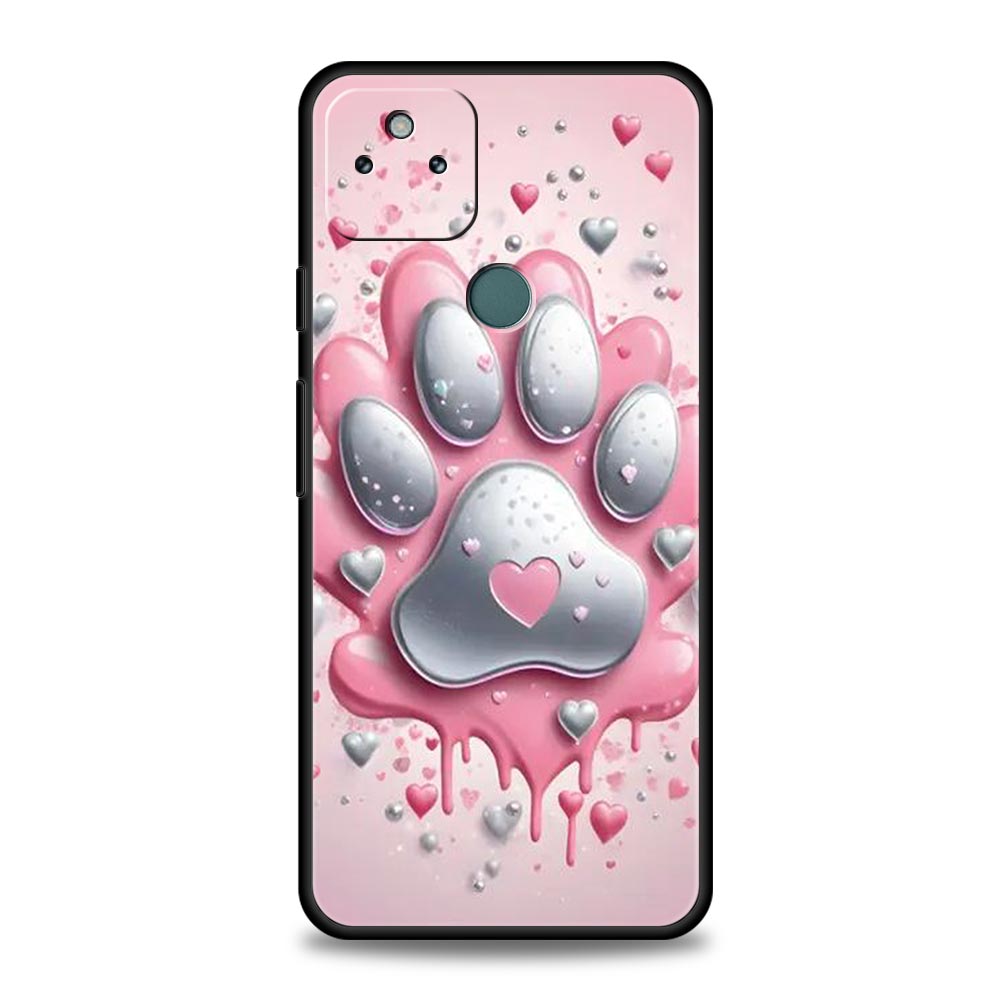 Og Pfotenabdruck Ästhetik Handyhülle Cover für Google Pixel 10 9 8 7 6 9A 8A 7A 6A Pro Stoßfest Weiches TPU 9 Pro XL Hülle Capas