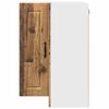 PORTO Wall Mounted Corner Cabinet Reclaimed Wood Look 57 X 57 X 80 Cm Engineered Wood