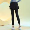 High-Waisted Fleece-Lined Yoga Pants for Women - Faux Two-Piece, Butt-Lifting, Slim Fit, Perfect for Autumn and Winter Fitness & Running