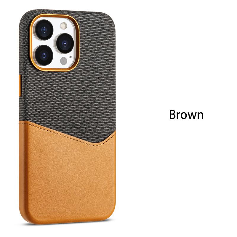 Double Leather Microfiber Flocked Magnetic Phone Case For iPhone 13 12 14 15 16 17 Pro Max Plus Wallet Card Insertion Protective