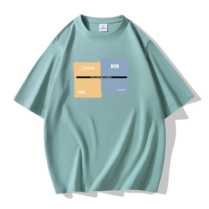 Men's Short Sleeves Cotton T-shirt Large Size Loose Tee