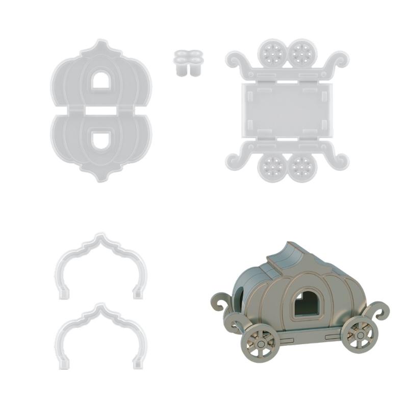 Silicone Mould for Craft Christmas Pumpkin Carriages Art Featuring Festival Designs and Food Grade Materials 1