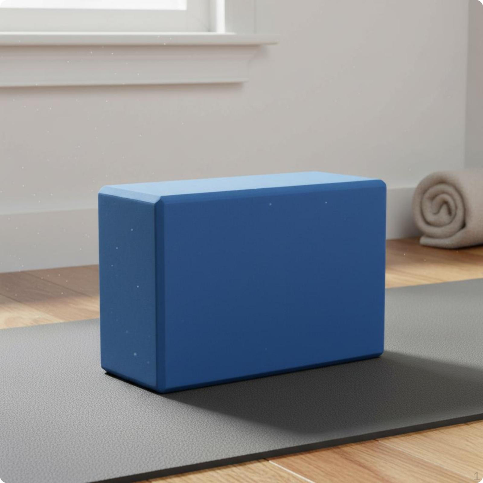 EVA Exercise Block Dense Rectangular Firm Stretch Prop Blue