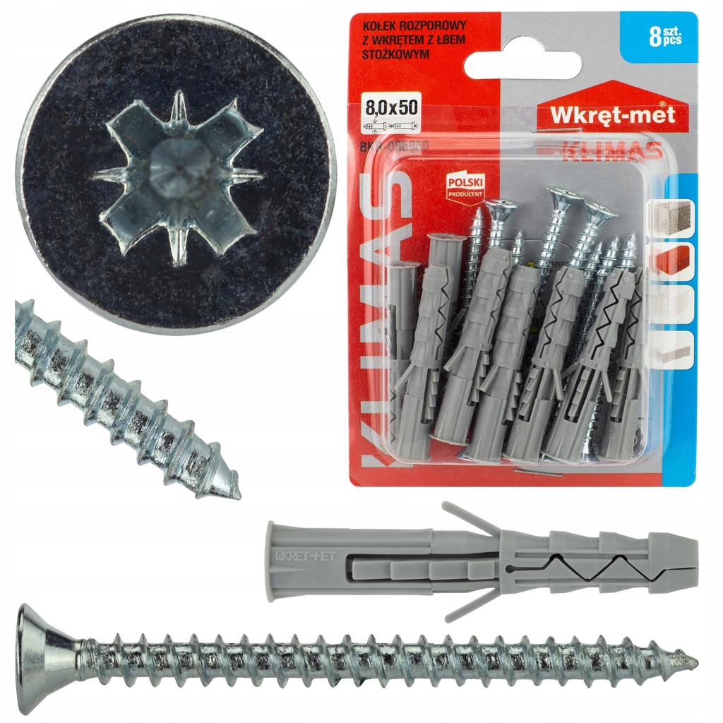 Three-sided expansion bolts for concrete 8x60 8 pcs