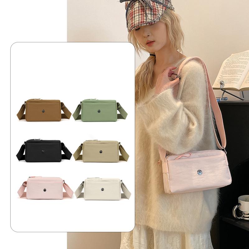 

Women s Bag Nylon Shoulder Bag Solid Color Crossbody Small Square Bag чёрный