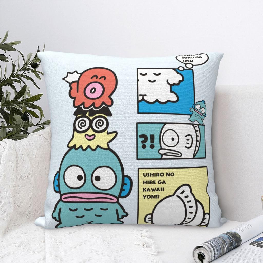 Hangyodon Cute Cartoon Pillowcase Soft Polyester Cushion Cover Gift Pillow Case Cover Home Square 45X45cm