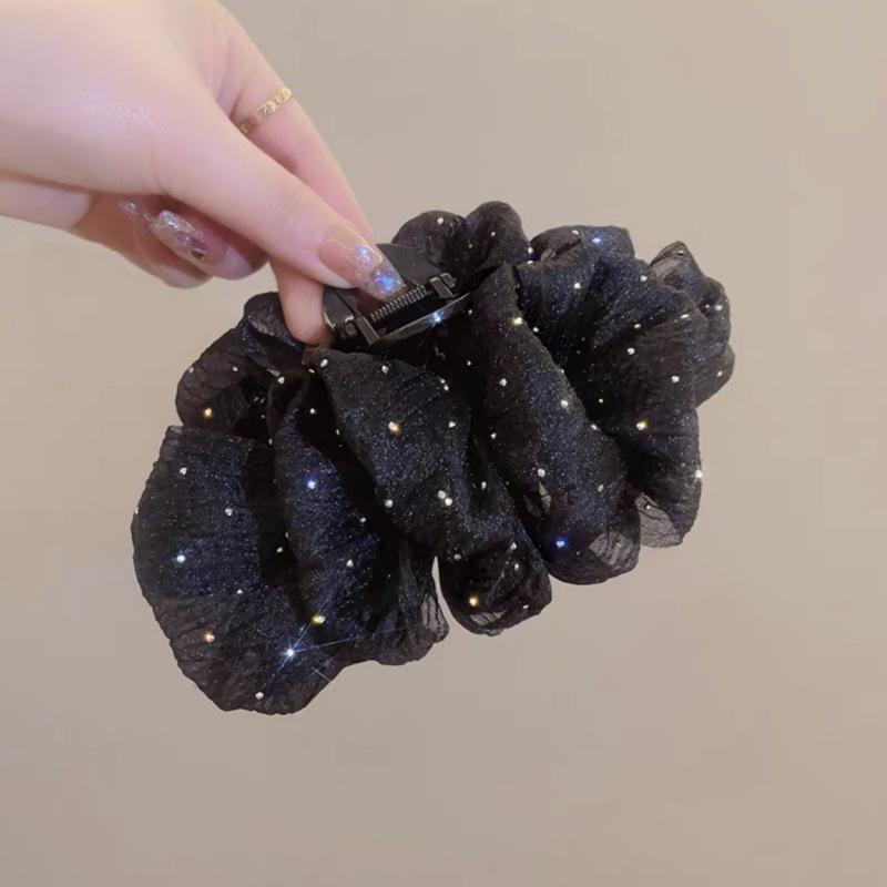 Elegante Retro-Frische Wolkenblasen-Schleifen-Haarspange: Große Haarklammer für Hinterkopf