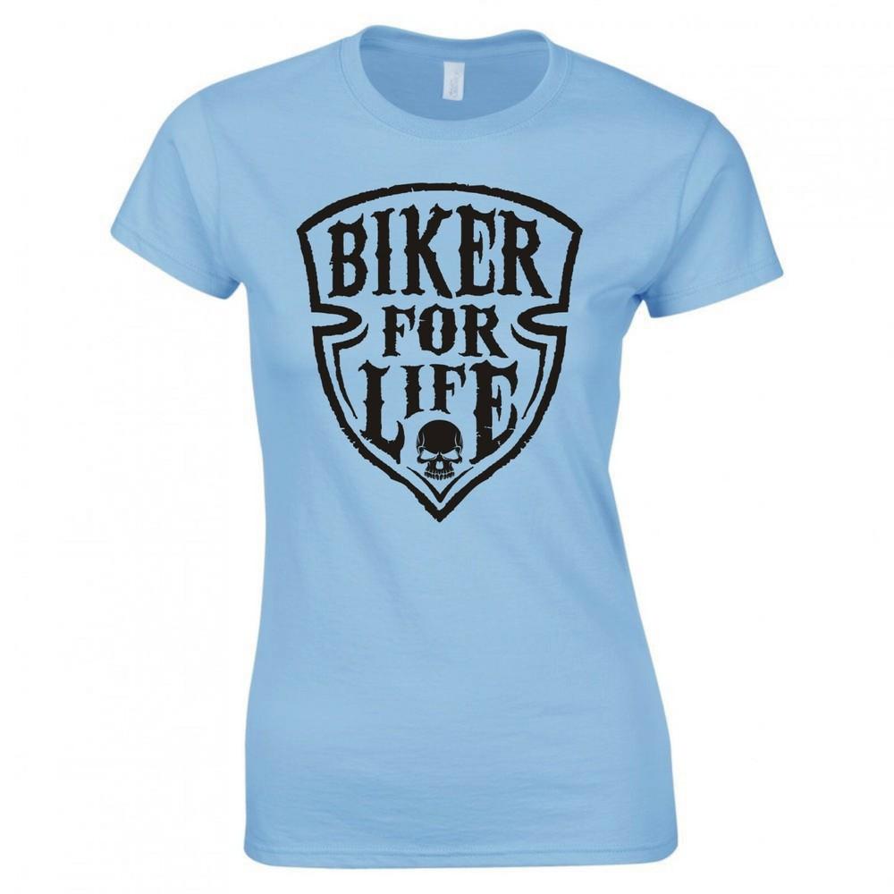Motorcycle Biker For Life Skinny Fit TShirt S