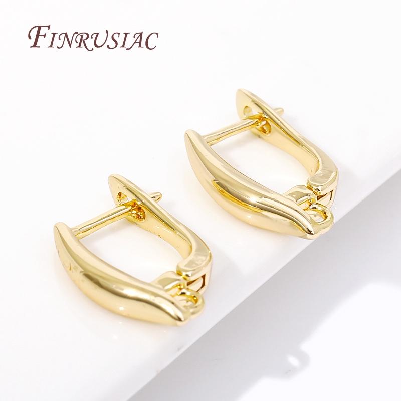 18K Gold Plated Anti-Allergy Earring Hooks Basic Copper Earwire Fastener Accessories For DIY Women's Earring Making Supplies