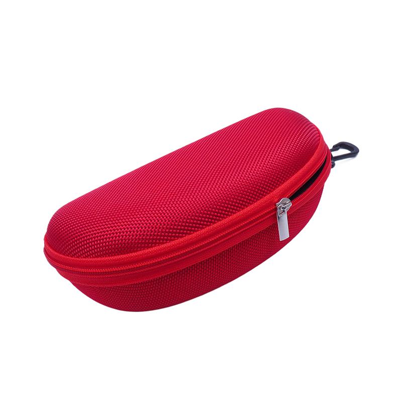 Portable Eva Glasses Case With Carabiner Hook Colorful Sunglasses Hard Cases Zipper Eyeglasses Protector Box Eyewear Accessories