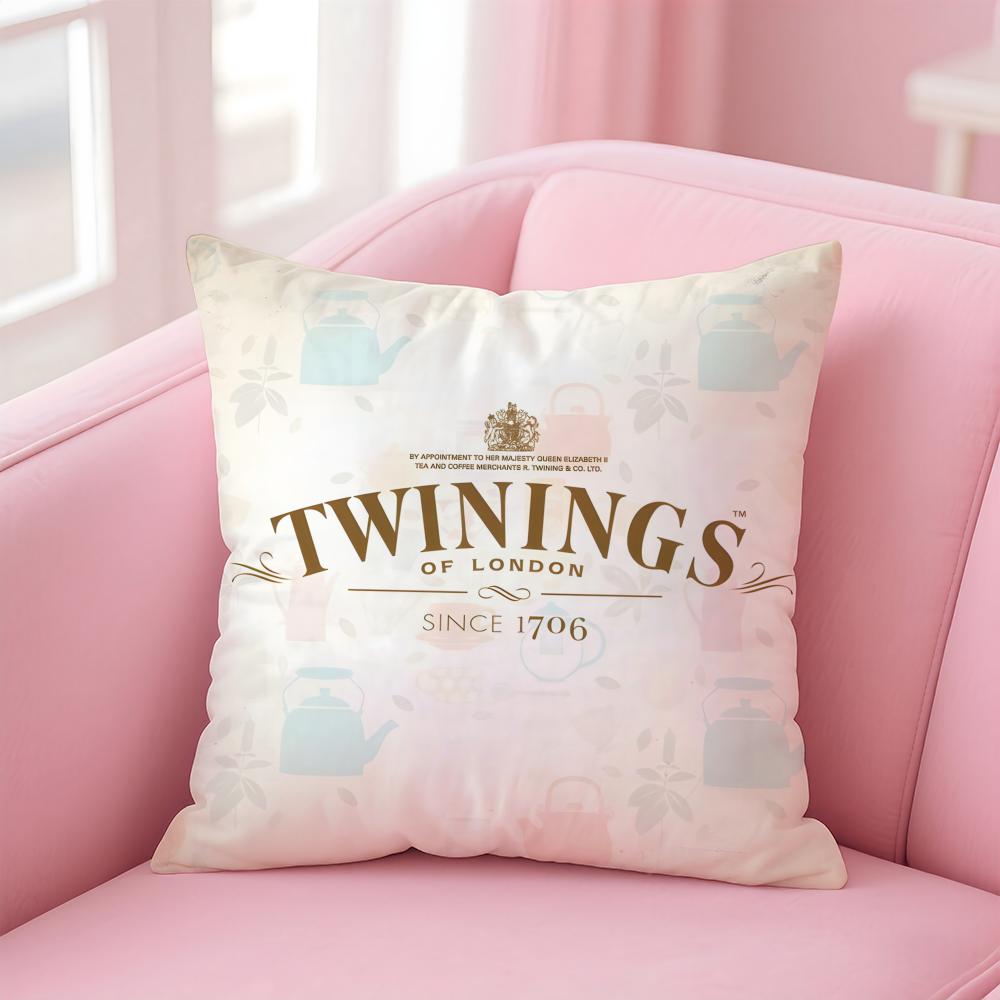 Elegant Red Twinings Cushion Cover Pillowcase Short Plush Invisible zipper Room Sofa Cushion Cover