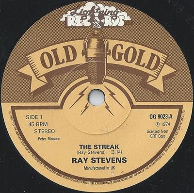 Disque 7 pouces RAY STEVENS - The Streak / Misty OG9023 Old Gold, Rock Léger UK Occasion