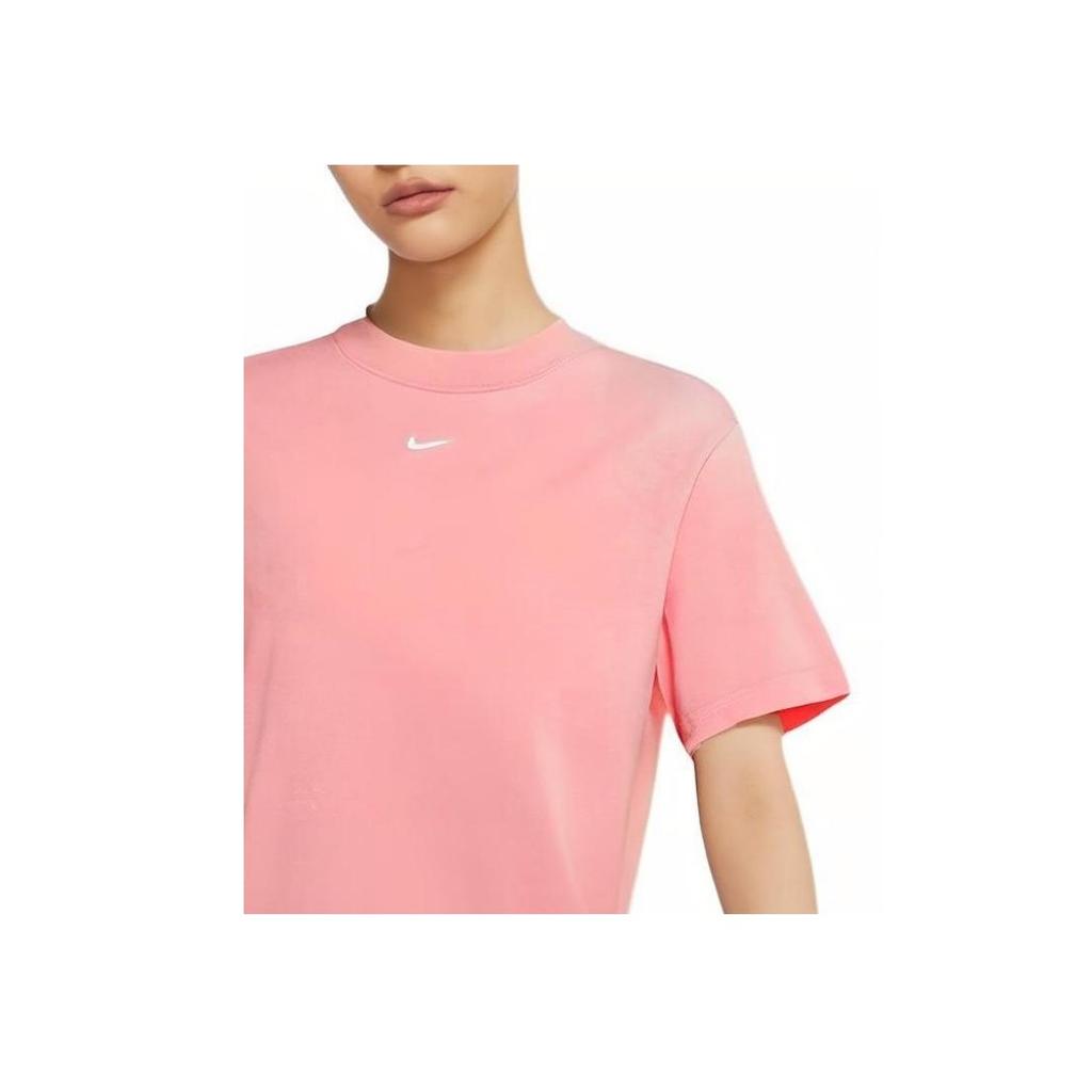 New Nike Drop Shoulder Sleeve T Shirt Women's Pink DH4256-631