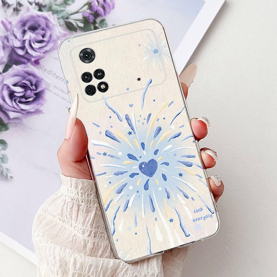 For Xiaomi Poco M4 Pro Elegant Floral Butterfly Phone Case For Xiaomi Poco M4 5G PocoM4 Pro 5G 4G Soft Silicone TPU Cases