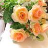 1 Bouquet 15 Heads Artificial Rose Faux Silk Flower Party Xmas Wedding Decor