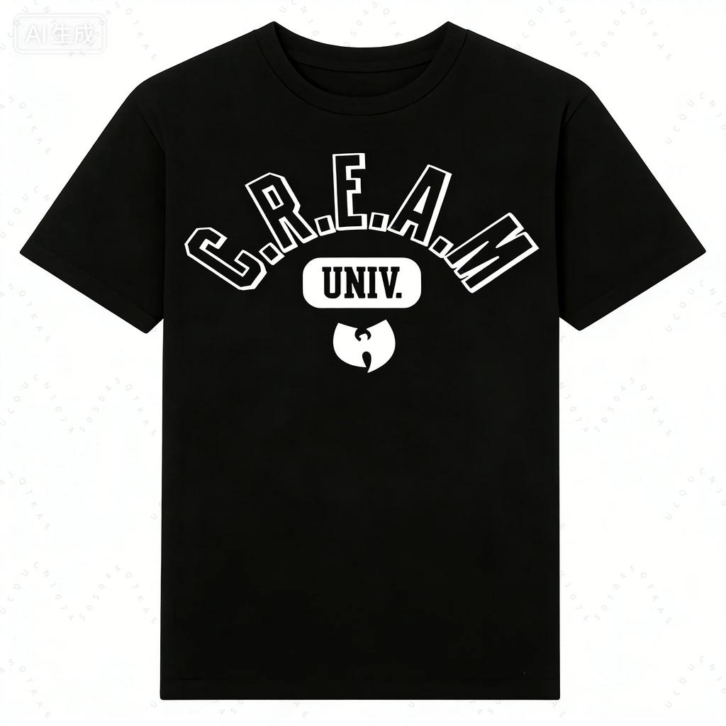 Poster Album Wu-Tang Clan Merchandising Stampato T-Shirt Uomo Donna Oversize Y2k Classico Street Hip Hop Musica Moda Abbigliamento Maschile Femminile