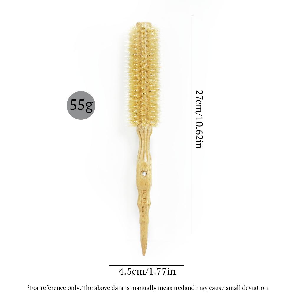 Borsten mit Holzgriff, runde Rollbürste, gerader Twill-Haarkamm, lockiger Haarkamm, professionelle Haarbürste, antistatische Bürste, Toupierbürste