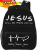 Christian Backpack Religious Bible Verse The Lord Is My Rock Pattern Backpack Jesus Cross Tablet Travel Picnic Bag Jesus Bag