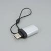 Fekete arany védhető USB 3.0 Type-C OTG Adapter Type C USB C dugasz-alj átalakító függő kötélgyűrűvel USBC csatlakozóhoz