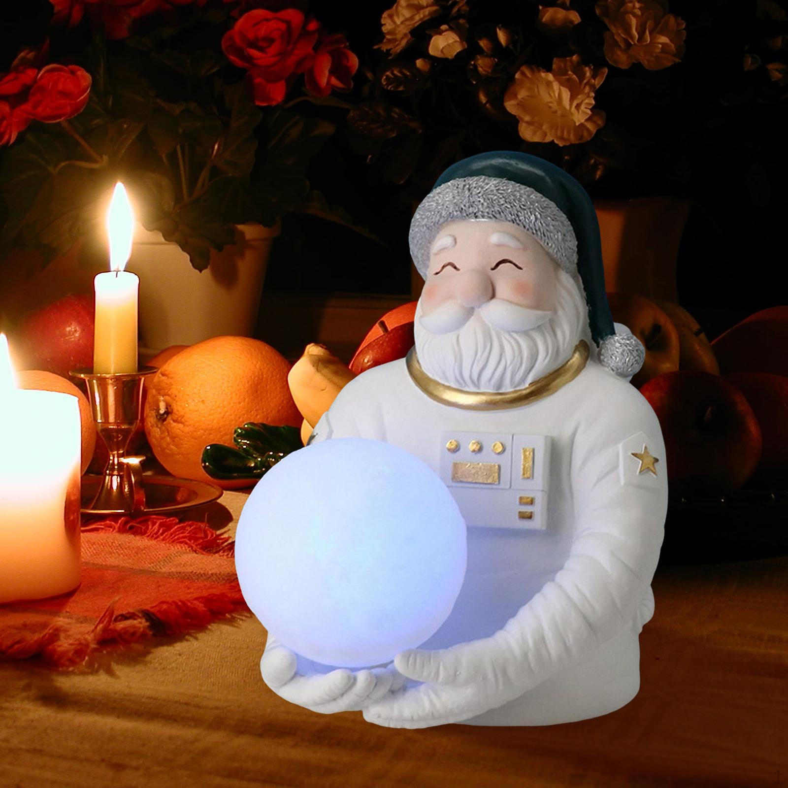 

Resin Santa Claus LED Night Light Lighting Figurine for Office Bedside Home