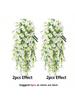 1/2pcs UV-Resistant Artificial Morning Glory & Eucalyptus Hanging Decor - Perfect For Home,Garden,Weddings Outdoor Decoration