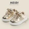 Dziecięce buty sportowe 2025 wiosna i jesień nowe buty casual dla dziewcząt cekinowy trend buty deskorolkowe dla chłopców miękka podeszwa buty dla niemowląt pojedyncze