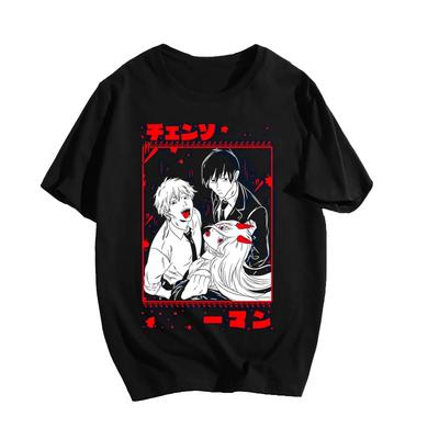 Man T-Shirt Pava Peripheral Japanese Anime Man Summer New Cotton Short Sleeve Unisex Street Top Y2K Style Tees