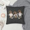Christmas Gnome Square Polyester Pillowcase  Printed Zip Decorative Throw Pillow Case Home Cushion Case Wholesale