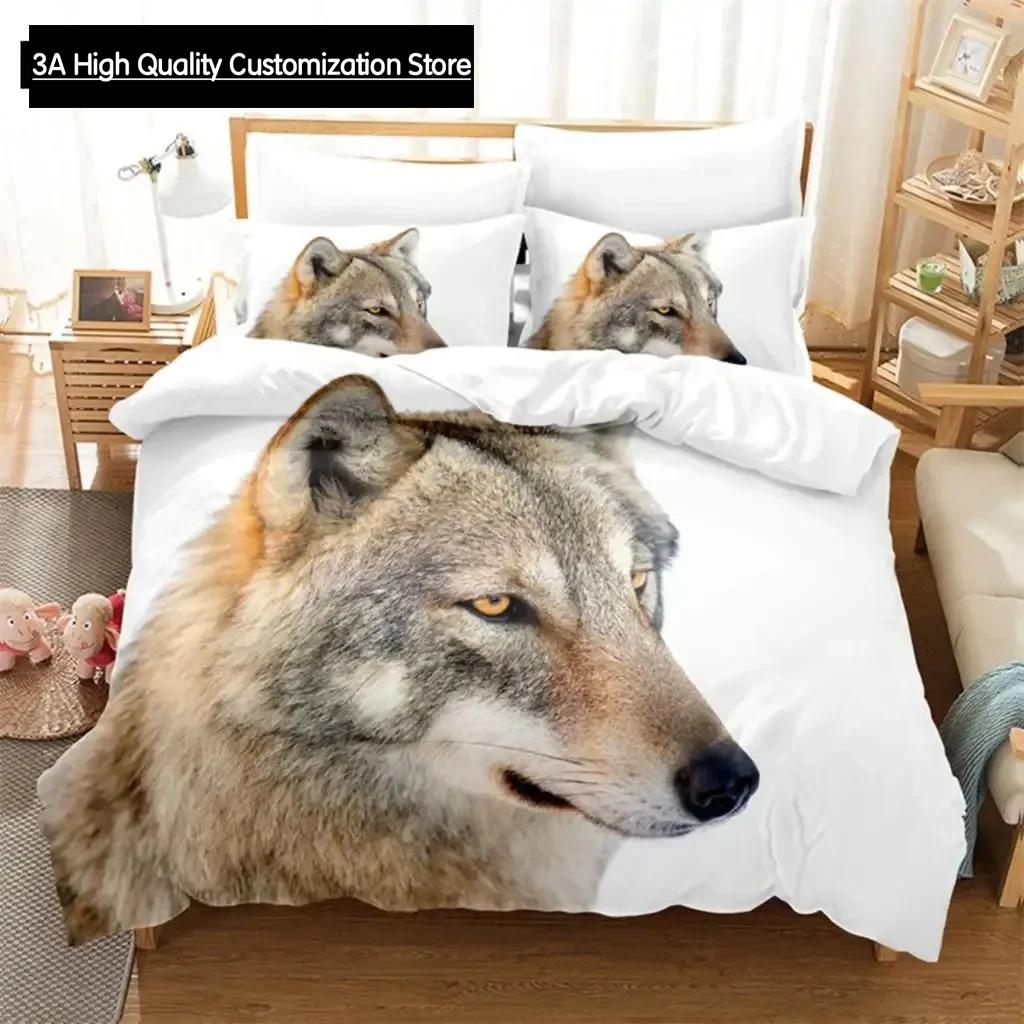 Zestaw pościeli ze zwierzętami Zestaw poszwy na kołdrę Pościel 3D Druk cyfrowy Pościel Rozmiar Queen Modny design